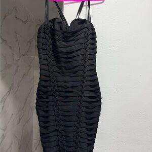 Chic Black Strapless Dress